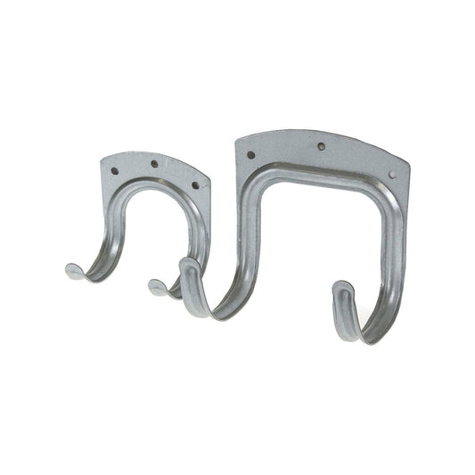 Pinnacle Utility Hooks - Heavy Duty Metal 8 Pack - Large Small - Silver