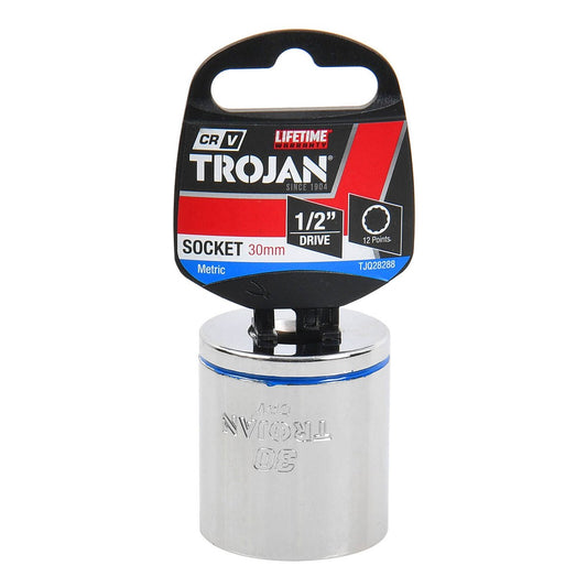 Trojan 30mm 1/2" Drive Loose Socket - Chrome Vanadium - Durable Design – view 2 - Auzzistore