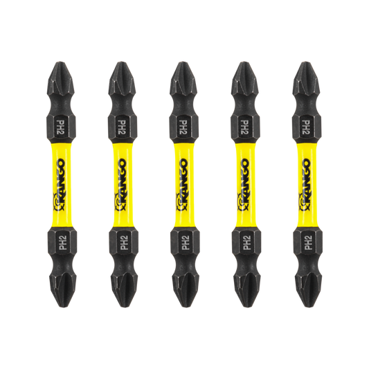 Kango Hypertorque Double Ended Impact Driver Bits 5 Pack - 59mm PH2 - Durable Performance – view 2 - Auzzistore