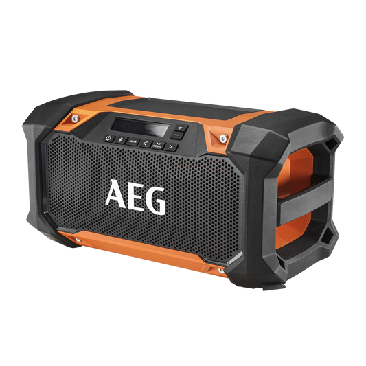 AEG 18V 240V Dual Speaker Hybrid Radio - 2 x 15W - Bluetooth - Water Resistant