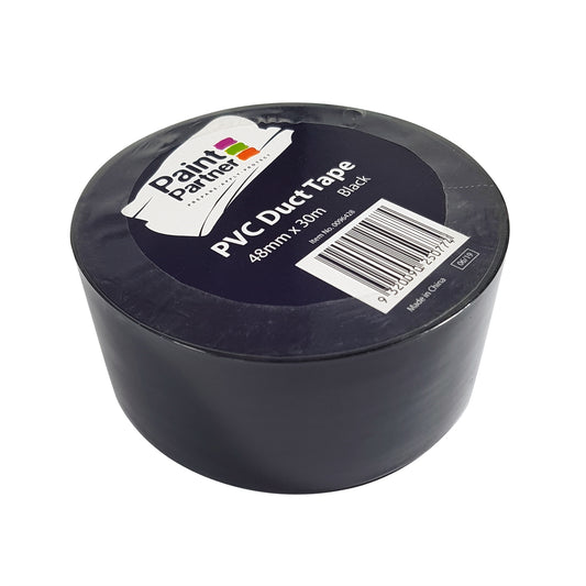 Paint Partner 48mm x 30m Black PVC Duct Tape