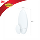 Command White Adhesive Clothes Hanger - 1 Pack - Plastic - Damage-Free