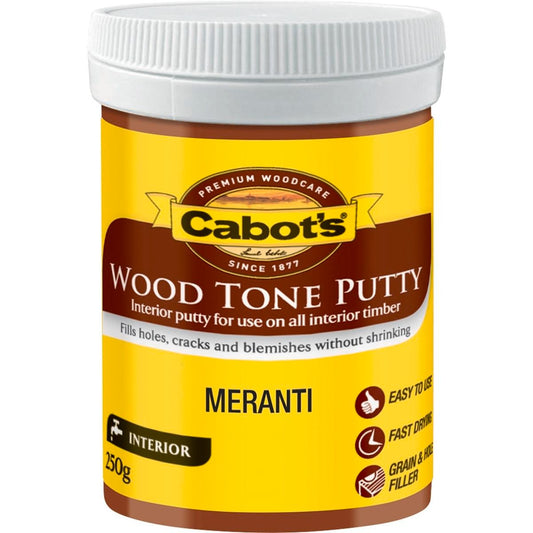 Cabot S Wood Tone Putty - 250g - Meranti - Water Based - Fast Drying - Auzzistore