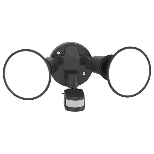 Arlec Twin Head Floodlight with Sensor - 2 x 10W - 1900 Lumens - Black – view 2 - Auzzistore