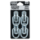 Grunt D Ring Anchor Points 4 Pack - Heavy Duty Steel - 35mm Size - Silver