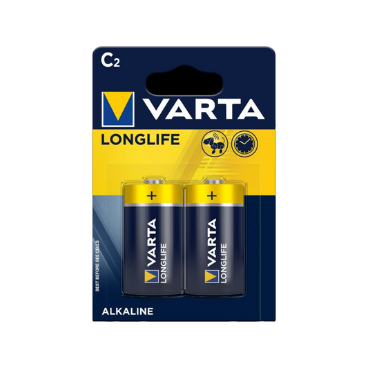 Varta C Batteries - 2 Pack - Alkaline - Longlife