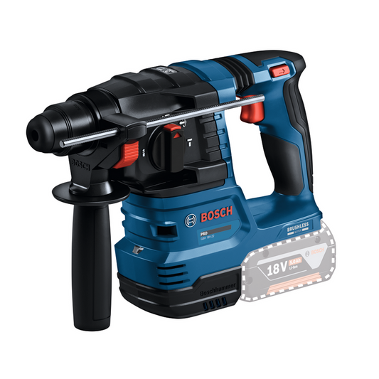 Bosch 18V Professional SDS Rotary Hammer Drill 0611924000 - Lightweight - Ergonomic - KickBack Control - Vibration Control - Efficient Battery Runtime