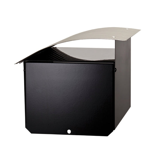 Sandleford Ripple Letterbox 210mm x 180mm x 290mm Galvanised Steel Black/Silver – view 2