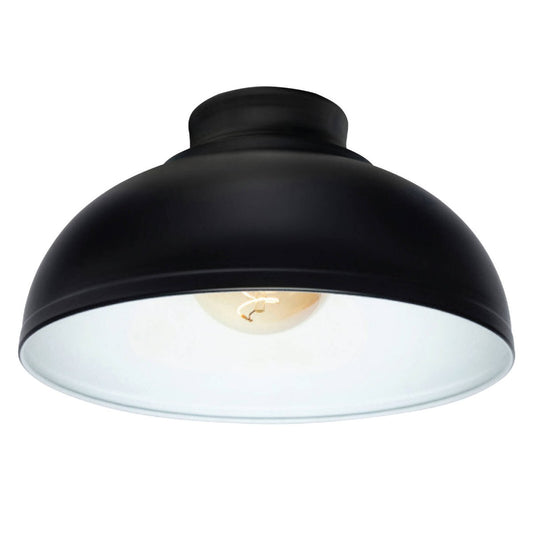 Brilliant 28cm Matt Black Foundry DIY Batten Fix Light Shade – view 2