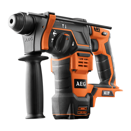 AEG 18V SDS Rotary Hammer Drill - Skin Only - 24mm Concrete Capacity - Orange/Black - Auzzistore