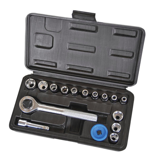 Supatool Socket Set - 16 Piece - Carbon Steel - DIY Use - Auzzistore