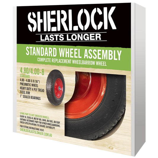 Sherlock Wheelbarrow Wheel 4.80/4.00-8 Steel Rim Heavy Duty Tread – view 2 - Auzzistore