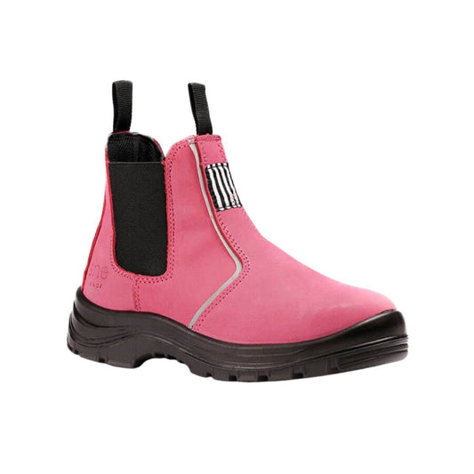 Shewear Inspires Pink Womens Safety Workboots Size 10 - Steel Toe - Lightweight - Nubuck Leather