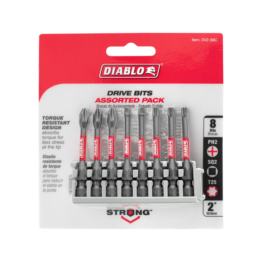 Diablo 50mm Variety Modular Set Clip 8 Pack - Durable Impact Bits - Auzzistore