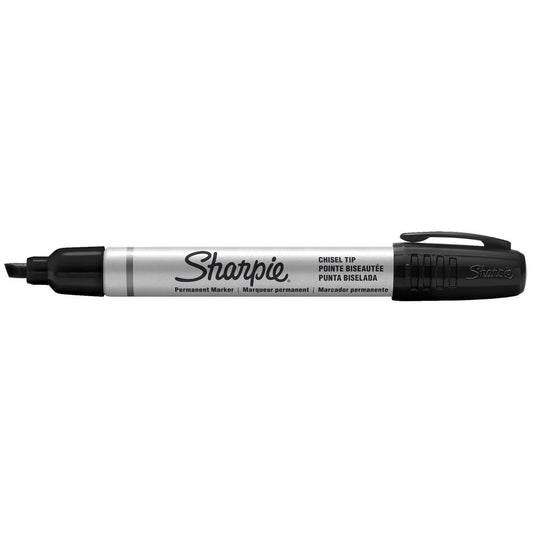 Sharpie Black Chisel Marker - 132mm - Metal - Waterproof - Auzzistore