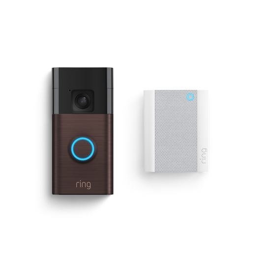 Ring Venetian Bronze Battery Video Doorbell with Chime - 1440p HD Video - Two-Way Talk - Outdoor Security - Auzzistore