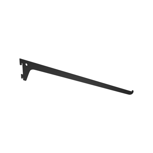 Flexi Storage Black Single Slot Bracket 400mm Steel 55kg Capacity - Auzzistore