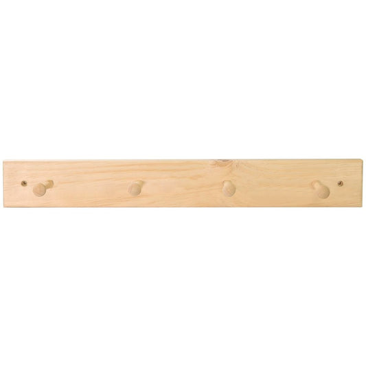 Mode Hook Rack - 4 Hooks - Natural Pine - 610mm - Functional Design