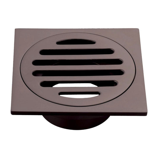 Mondella Square Floor Grate - 80 x 50mm - Brass - Matte Dark Bronze - Auzzistore