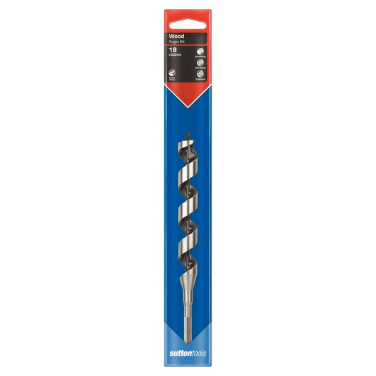 Sutton Tools Short Auger Bit 200 x 18mm Steel Fast Drilling - Auzzistore