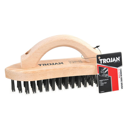Trojan 6x16 Row Carbon Steel Wire Brush - Deburring & Rust Removal - Steel – view 2 - Auzzistore