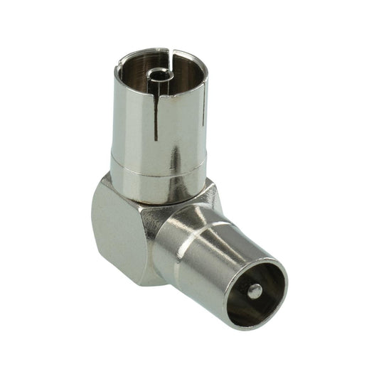 Antsig 75 Ohm Right Angle Adaptor Plug to Socket - 5mm x 26mm x 10mm
