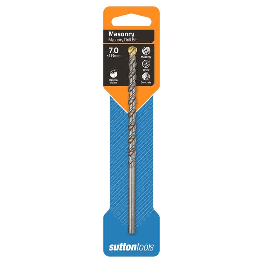 Sutton Tools 7mm Tct Masonry Drill Bit 150mm Carbide Tip Durable - Auzzistore