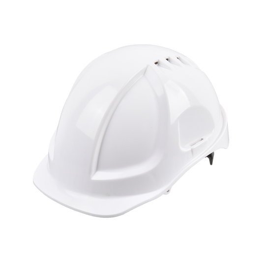Citeco White Safety Helmet - ABS Plastic - 190mm x 260mm x 140mm - Cooling Vents - Auzzistore