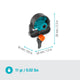 Gardena Micro Irrigation Spray Nozzle - 6 in 1 - 2 Pack - Adjustable 90°-360° - Black/Turquoise