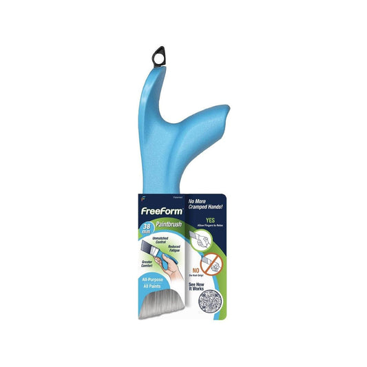 Freeform All Purpose Paint Brush 38mm - Ergonomic Grip - Synthetic Bristles - Auzzistore