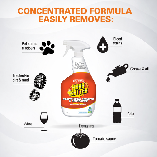 Krud Kutter Instant Carpet Stain Remover Plus Deodoriser 946ml - Pet Stains, No Residue
