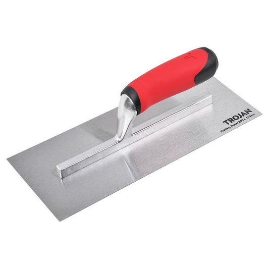 Trojan Finishing Trowel - 280mm x 115mm - Steel Blade - Lightweight Aluminum Shank - Auzzistore