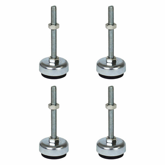 Richmond Levelling Feet - 30mm x M6 - Zinc Plated - Adjustable 4 Pack - Auzzistore