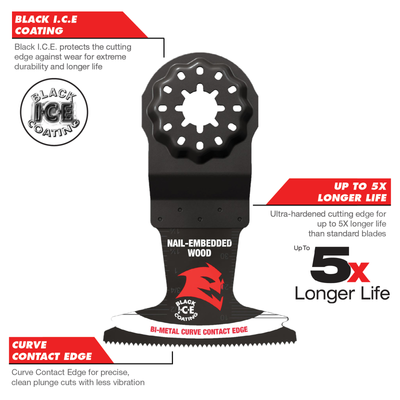 Diablo 60mm Starlock Bi-Metal Demo Demon OMT - Nail Embedded Wood - 10 Pack - Durable Cutting Blades