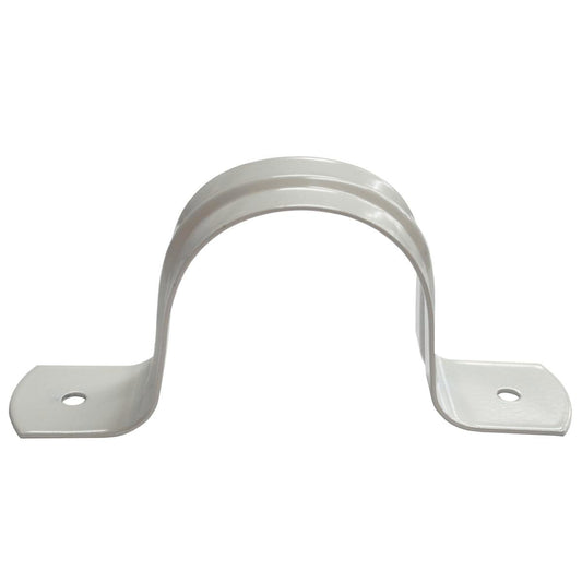 Kinetic 25mm Saddle Pipe Clips Iron White 10 Pack Secure Plumbing - Auzzistore