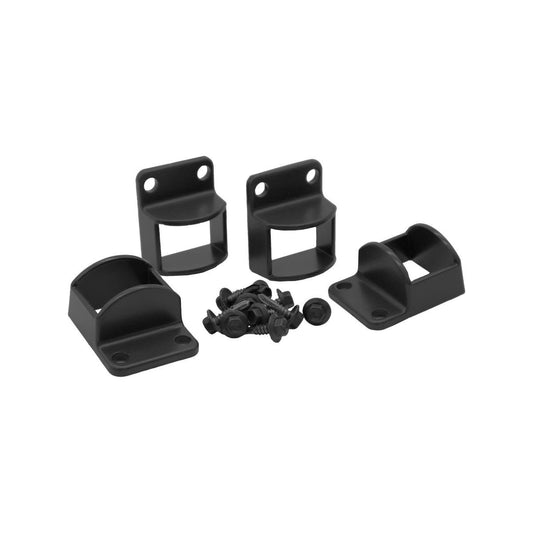 Protectoral Aluminium Pool Fence Panel Brackets 38x25mm Black 4 Pack - Auzzistore