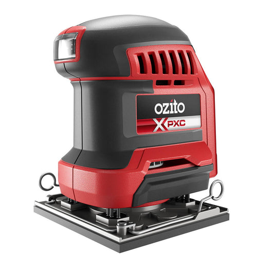 Ozito PXC 18V 1/4 Sheet Sander PXQSS 018 - 177mm x 170mm x 180mm - Efficient Sanding