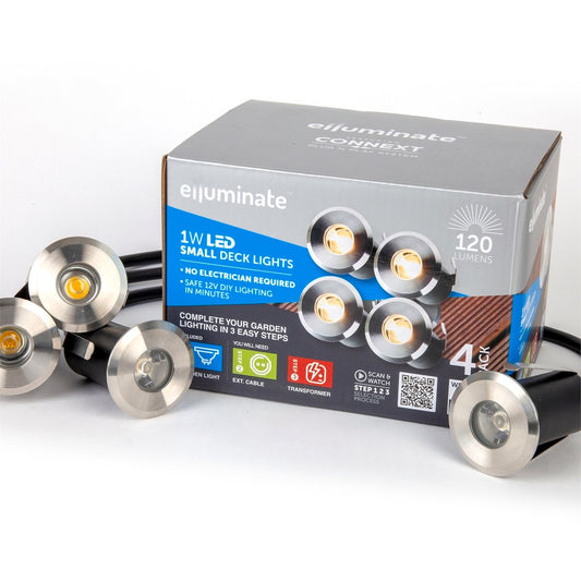 Elluminate Warm White Deck Lights - 4 Pack - Stainless Steel - Safe – view 2