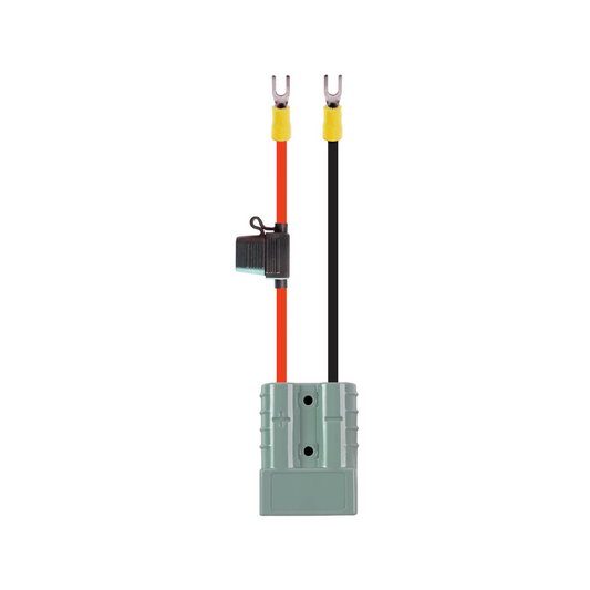 KT Solar HD 50A Connector Accessory Lead 300mm - 6mm Yellow Fork Terminals - Auzzistore