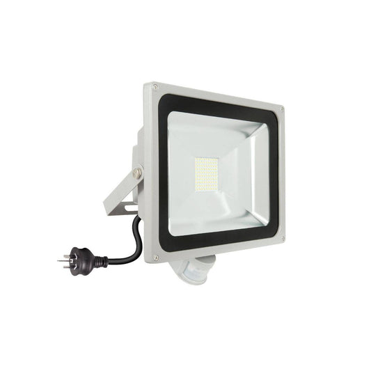 Brilliant 50W Grey Ranger III DIY LED Sensor Flood Light - 4400 Lumens - IP65 - Auzzistore