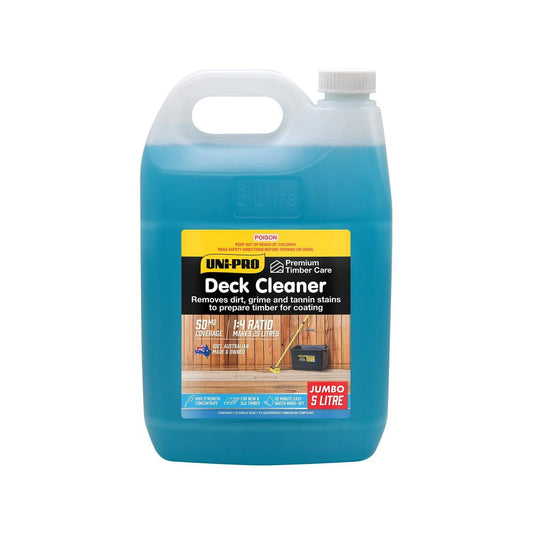 Uni Pro Deck Cleaner Concentrate - 5L - High Strength - For Exterior Timber - Auzzistore