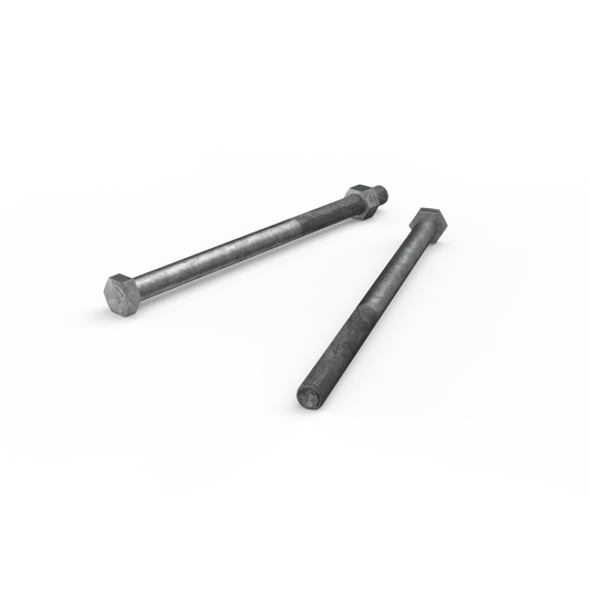 Zenith M12 x 200mm Hot Dip Galvanised Hex Head Bolts and Nuts Each - Auzzistore