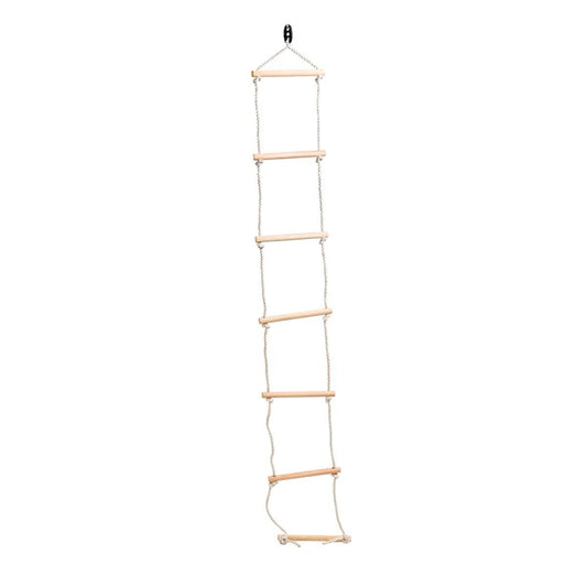 Swing Slide Climb 7 Rung Rope Ladder 2080mm Pine UV Stable