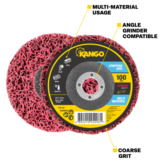 Kango 125mm Coarse Grit Stripping Disc - Rust & Paint Removal Tool – view 2 - Auzzistore