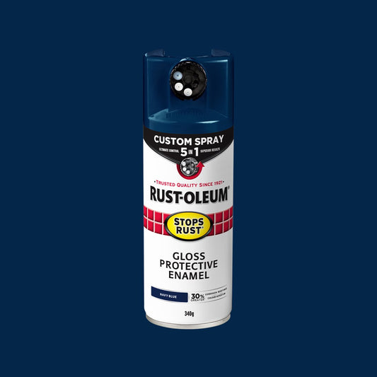 Rust Oleum 340g Custom Spray 5 in 1 Spray Paint - Navy Blue - 0.34L - Rust Protection – view 2 - Auzzistore