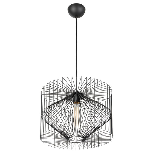 Home Design Black Vogue Pendant Light - 450mm Metal - Modern Style
