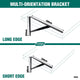 Carinya Straight Stayed Bracket 400x350mm Black Steel 100kg Capacity