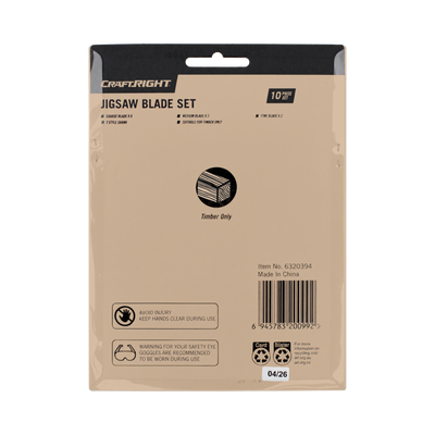 Craftright Jigsaw Blade Set - 10 Piece - High Carbon Steel - Durable
