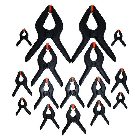 Craftright Nylon Spring Clamp 16 Pack 60mm Jaw Opening Durable