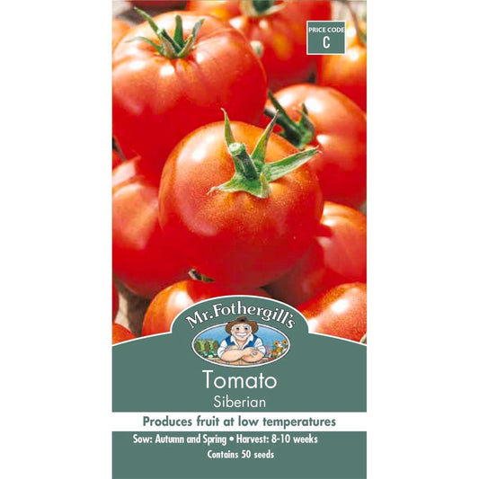 Mr Fothergill Siberian Tomato Seeds - Medium Size - Heirloom - Easy Grow - Auzzistore